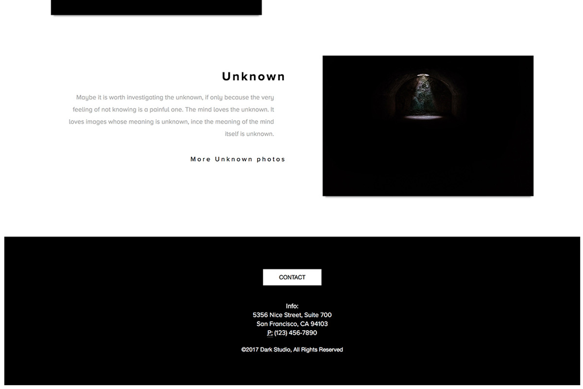 Dark Studio - Portfolio, a HTML Template by Storytics (Photo 5 of 5)