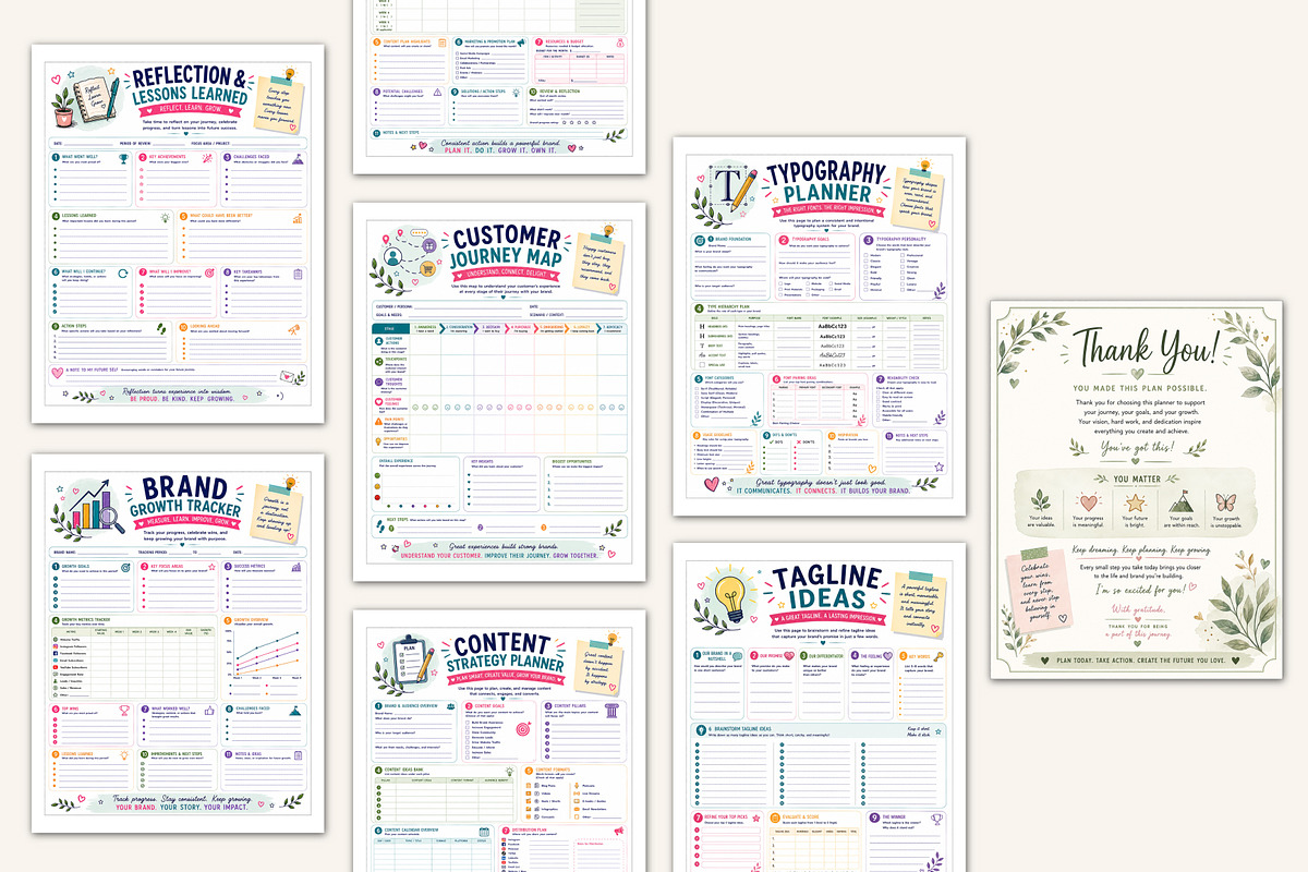 Brand Building Workbook, a Stationery Template by Designmela01 (Photo 4 of 5)
