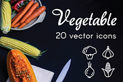 VEGETABLE  - vector line icons, an Outline Icon by marusdesign (Thumbnail 1 of 2)
