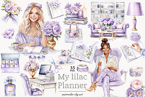 Planner Clip Art Bundle, a Person Illustration by GlamArtZhanna