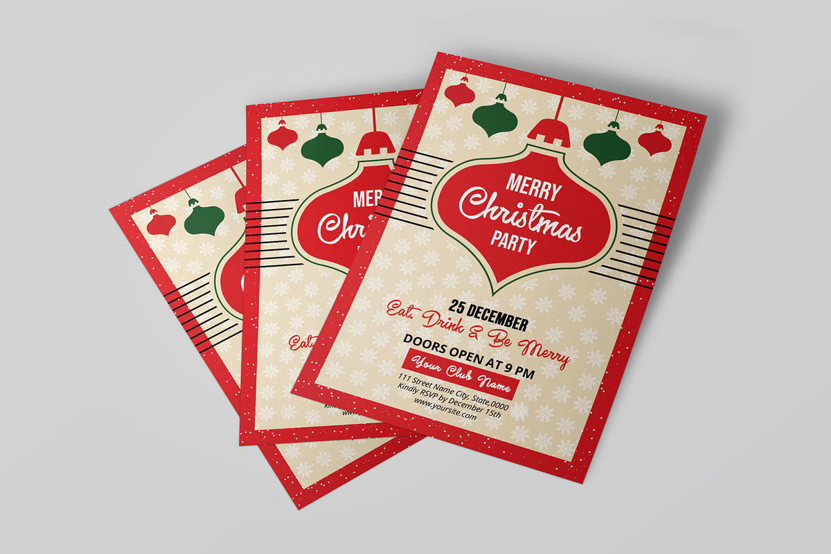 Christmas Party flyer Template, a Flyer Template by Ultimate Template Shop (Photo 3 of 6)