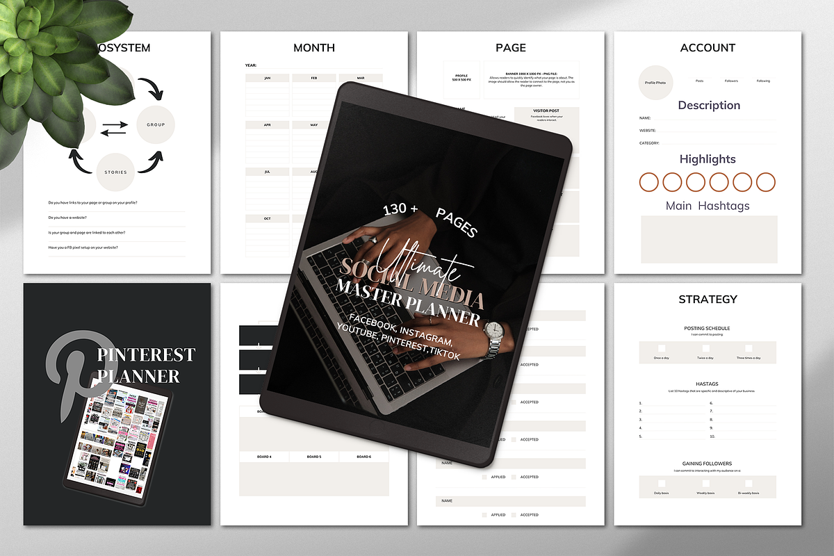 Social Media Master Planner PLR/MRR preview 7
