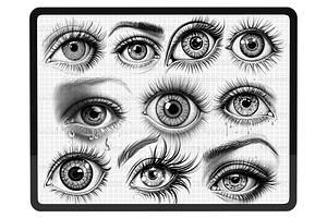 Procreate Eyes Lashes Brushes