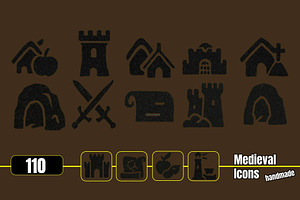 2d Medieval Map Icons, a Solid Icon by New Horizon Creators