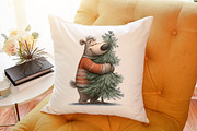 Christmas Bear Clipart, an Illustration by Sublimation Artist (Thumbnail 6 of 6)