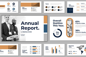 Annual Report PowerPoint Template, a Presentation Template by Mighty-Slide