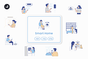 Smart Home Illustration, an Object Graphic by Jump Studio (Thumbnail 1 of 12)