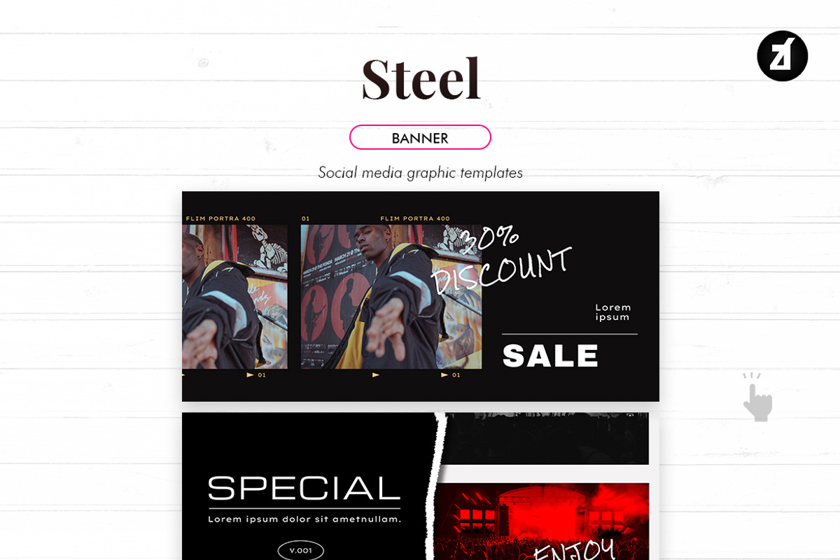 Steel Social media template, a Social Media Template by Chanut is industries (Photo 10 of 11)