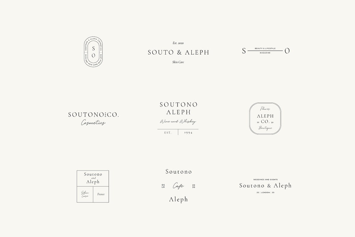 Soutono Minimal Logo Kit Ai,Eps,Psd, a Branding & Logo Template by Feel This (Photo 8 of 13)