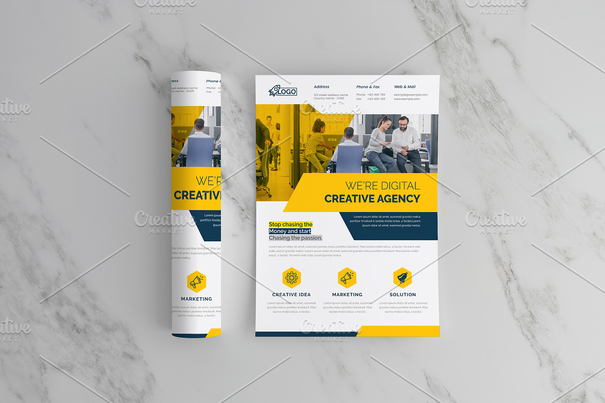 Creative Clean Flyer Template, a Flyer Template by Cristal Pioneer