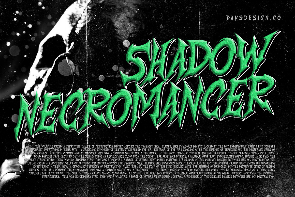 Novocane – Horror Metal Display Font, a Blackletter Font by dansdesign (Photo 3 of 12)