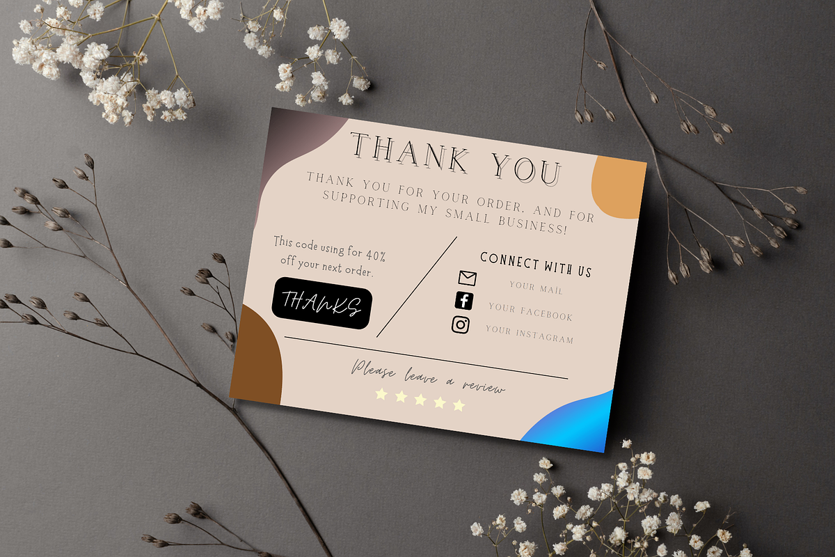 Thank You Order Card | Canva, a Card Template by tahananeart (Photo 4 of 7)