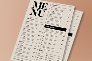 Simple Food Menu