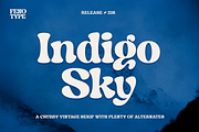Indigo Sky - Retro Serif, a Serif Font by Fenotype (Thumbnail 2 of 15)