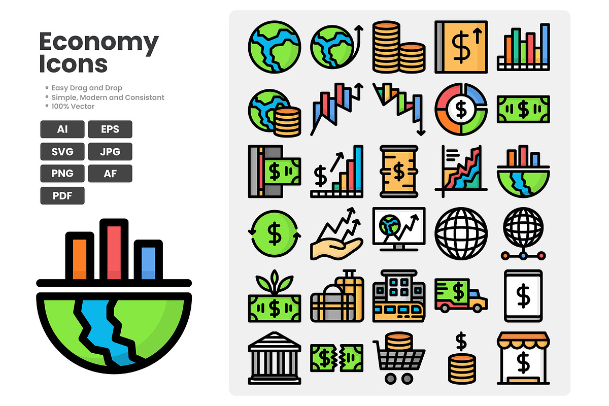 Economy Icon Pack, a Duotone Icon by erifqizeicon (Photo 1 of 3)