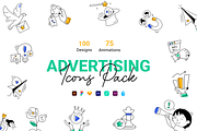 Advertising Animated Icons, an Outline Icon by Vectors Market (Thumbnail 1 of 8)