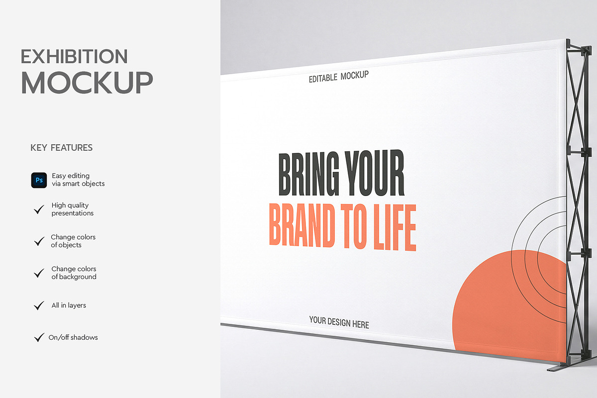 Exhibition Backdrop Banner Mockup, an Advertising Mockup by graphypix (Photo 2 of 4)