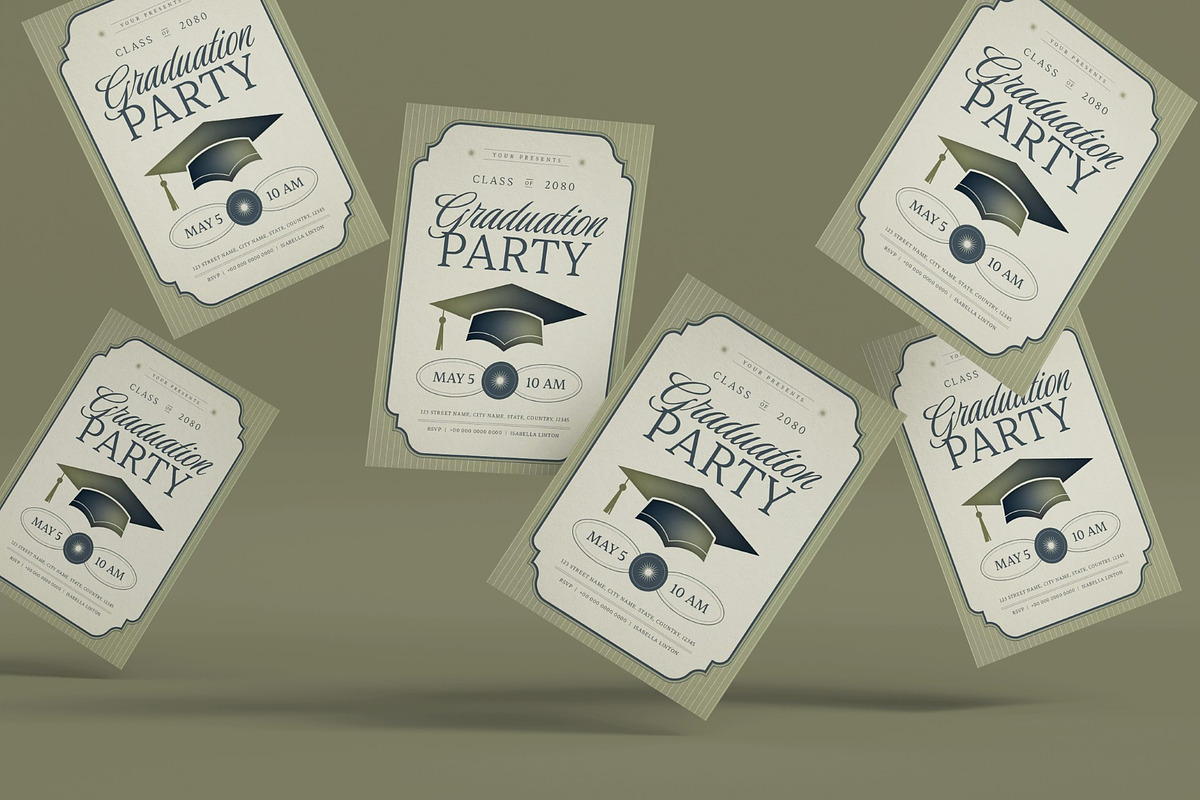 Graduation Party Invitation, an Invitation Template by graphicook (Photo 2 of 3)