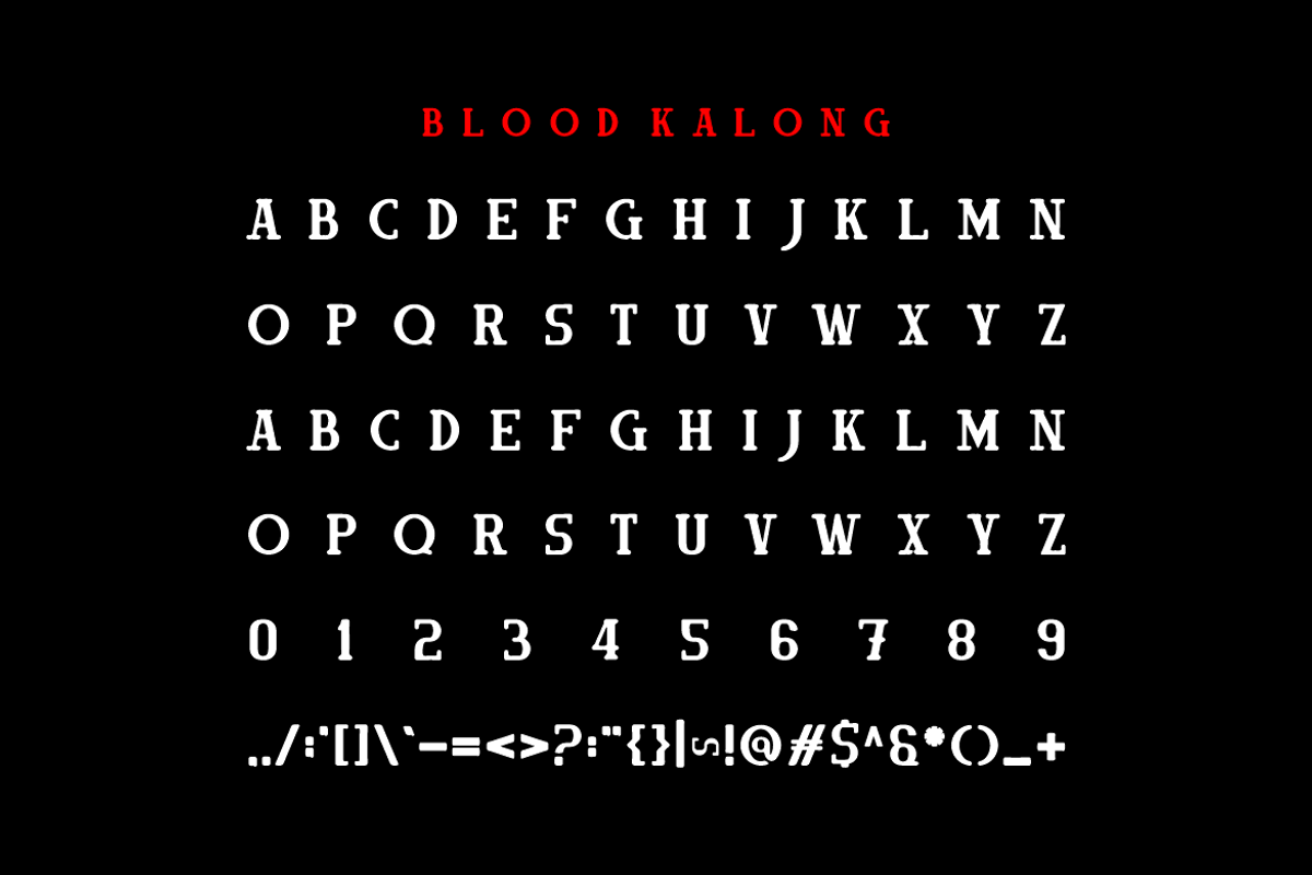 Blood Kalong - Halloween Horror Font, a Sans Serif Font by Iqsiart Studio (Photo 6 of 7)