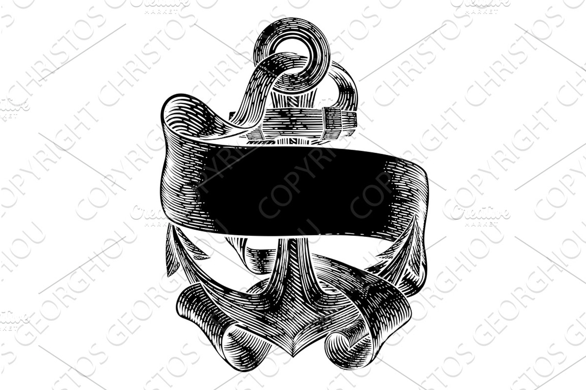 Anchor from Boat or Ship Tattoo, an Illustration by Christos Georghiou
