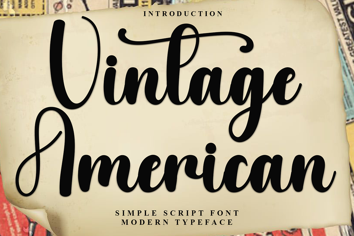 Vintage American, a Handwritten Font by InermediaSTUDIO (Photo 1 of 8)