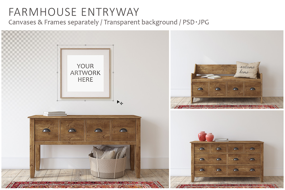 BIG BUNDLE Farmhouse Style, a Poster Template by MyHomeMockups (Photo 10 of 11)