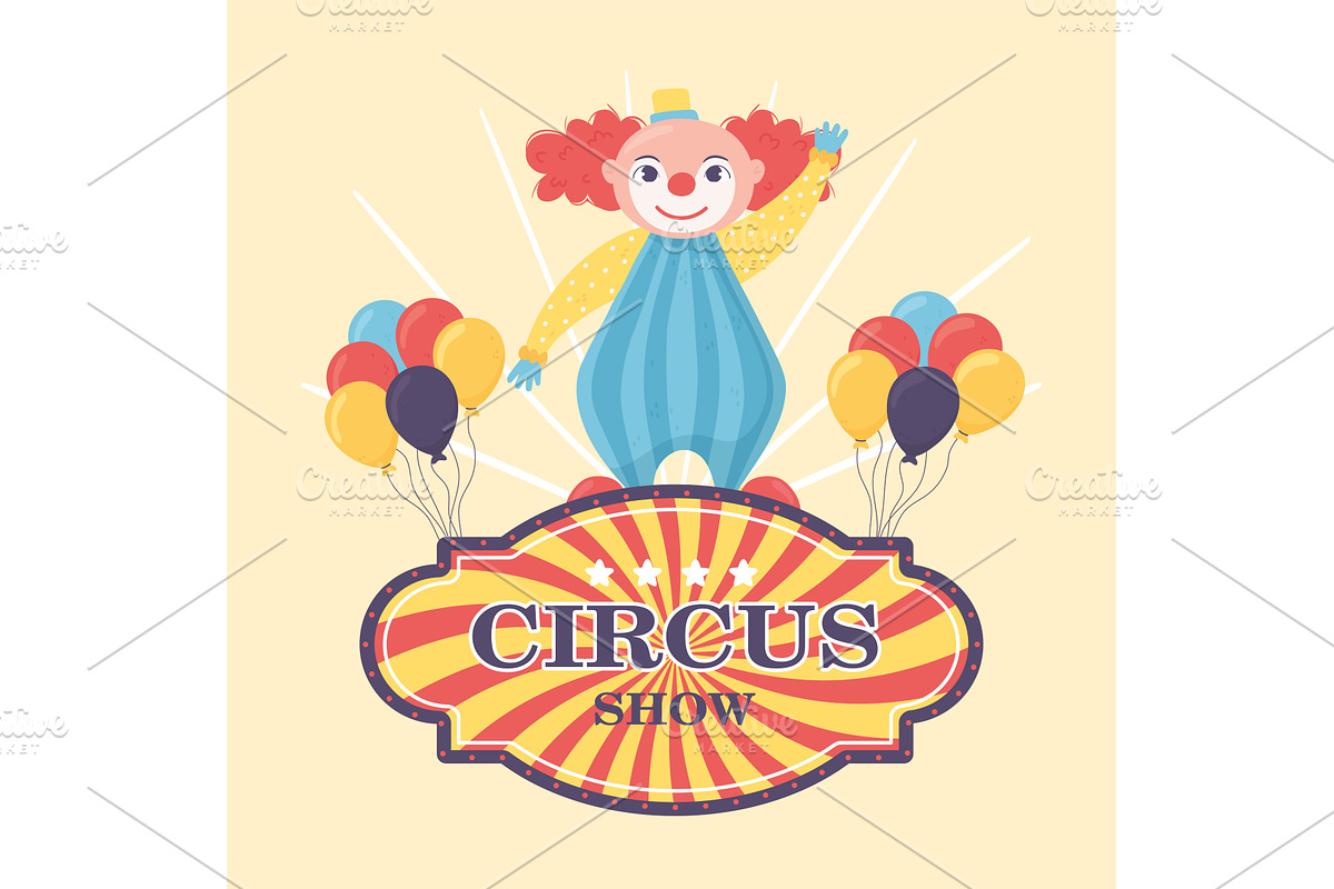 circus show clown, an Object Illustration by studiogstock
