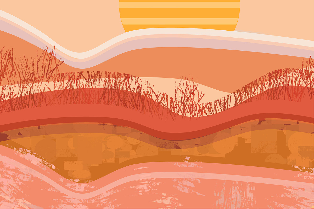 Flamingo Sands Sunset, a Decorative Illustration by Sharon Schwalbe (Photo 5 of 7)