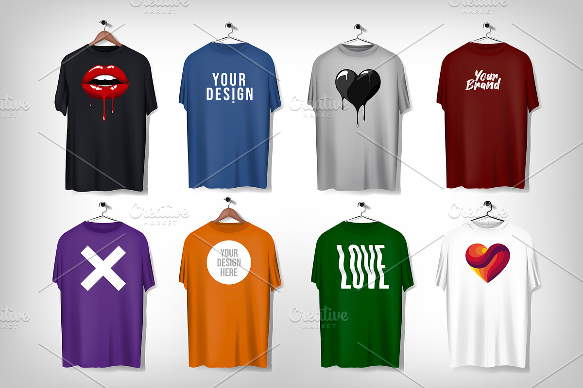 Men's basic t-shirts mockup, a Shirt Mockup by George Rod (Photo 2 of 5)
