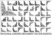 Floral Corner Ornament Vector Bundle, an Illustration by Designs_River (Thumbnail 1 of 51)