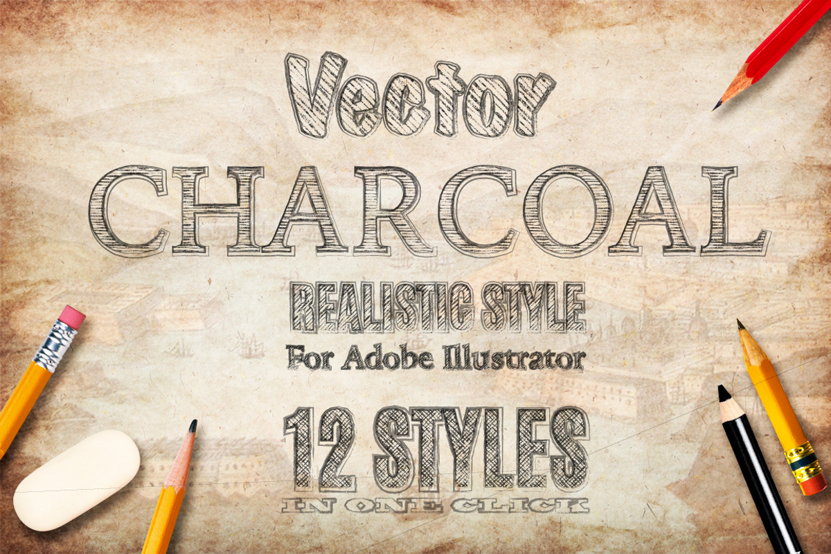Charcoal pencil hand drawn AI style, a Layer Style Add-On by leezarius (Photo 1 of 4)