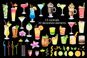 Watercolor Cocktails Clipart Set, a Food Illustration by KathrineWatercolor (Thumbnail 3 of 5)