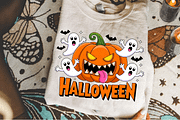 Spooky Season Pumpkin Ghost PNG Bund, a Graphic by Cut File (Thumbnail 3 of 4)