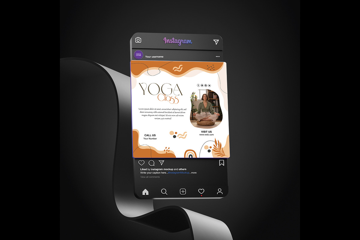 Editable Yoga Flyer Design Template, a Flyer Template by YUDesignStore (Photo 2 of 6)