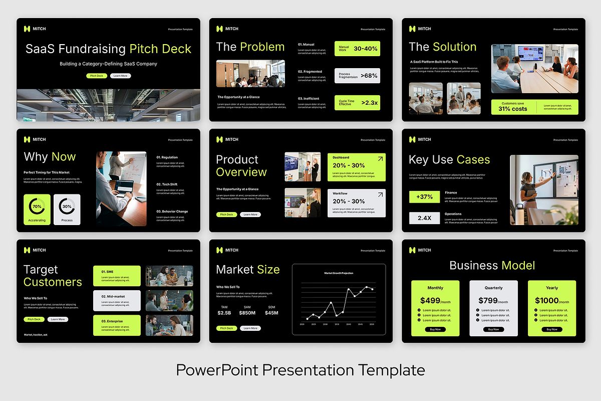 SaaS Fundraising Pitch Deck, a Presentation Template by Sixtemp (Photo 2 of 3)