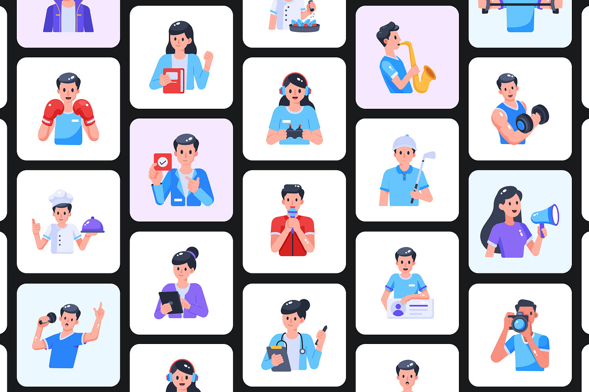 75 Avatar Flat Icons, an Emoji Icon by Prosymbols (Photo 8 of 10)