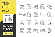 Tech Control Icon Pack, an Outline Icon by Grand Design (Thumbnail 1 of 3)