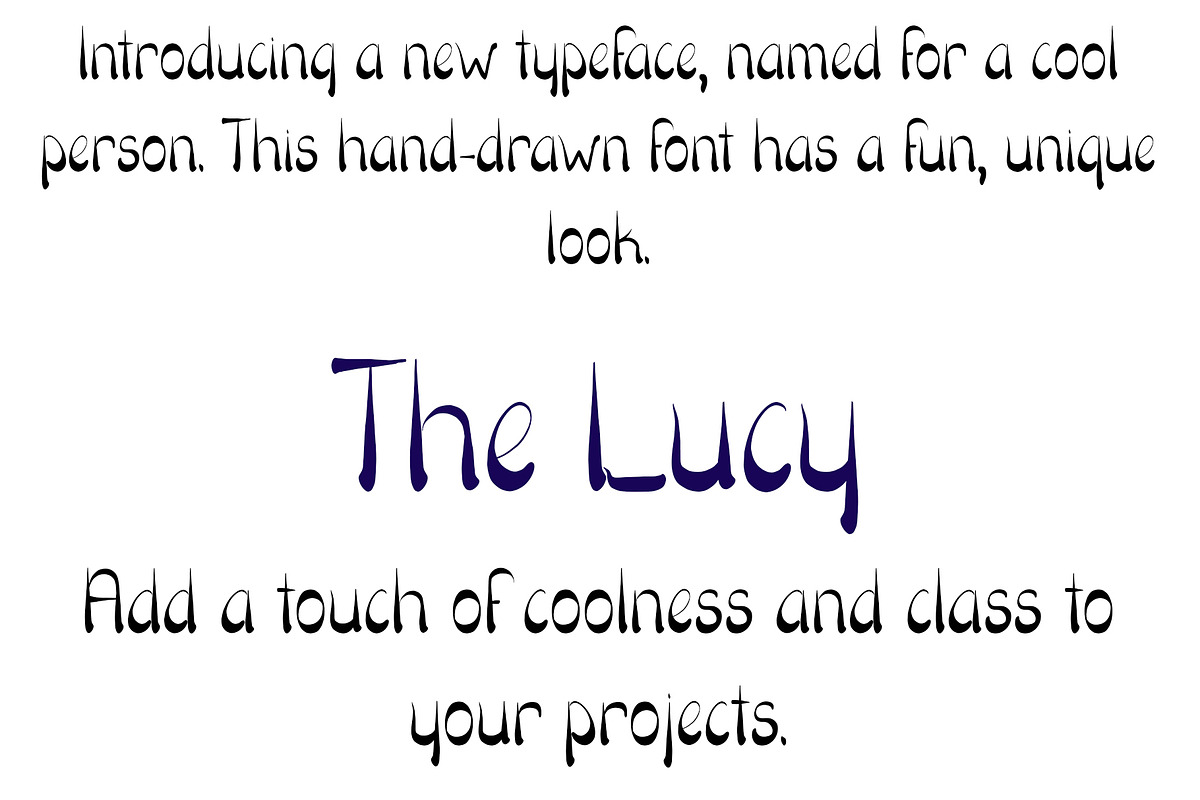 Font Lucy Cute Sans Serif Typeface, a Sans Serif Font by PageLightStudios (Photo 2 of 4)