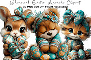 Whimsical Easter Animals Clipart, an Illustration by Black Bird Studio (Thumbnail 1 of 5)