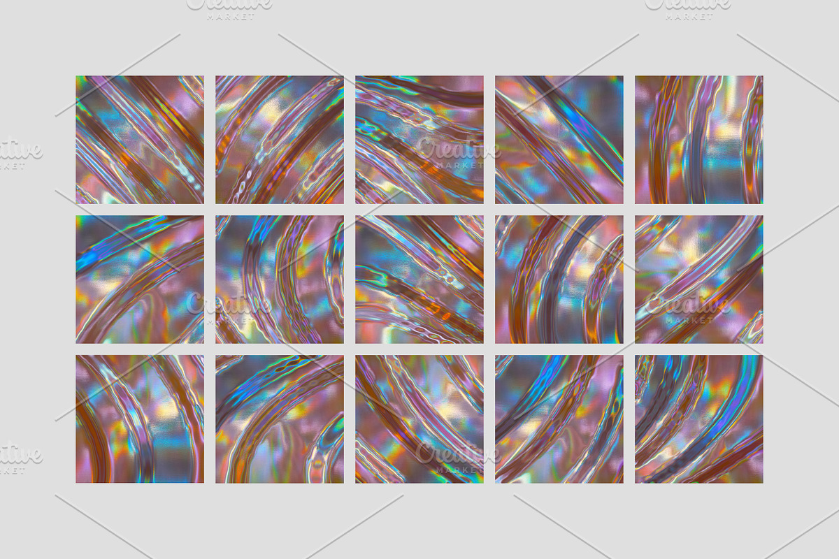 Holographic Iridescent Textures, a Texture Graphic by ASDF Graphics (Photo 7 of 10)