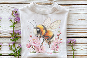 Whimsical Spring Bee Clipart Bundle, an Illustration by OK Design (Thumbnail 6 of 6)