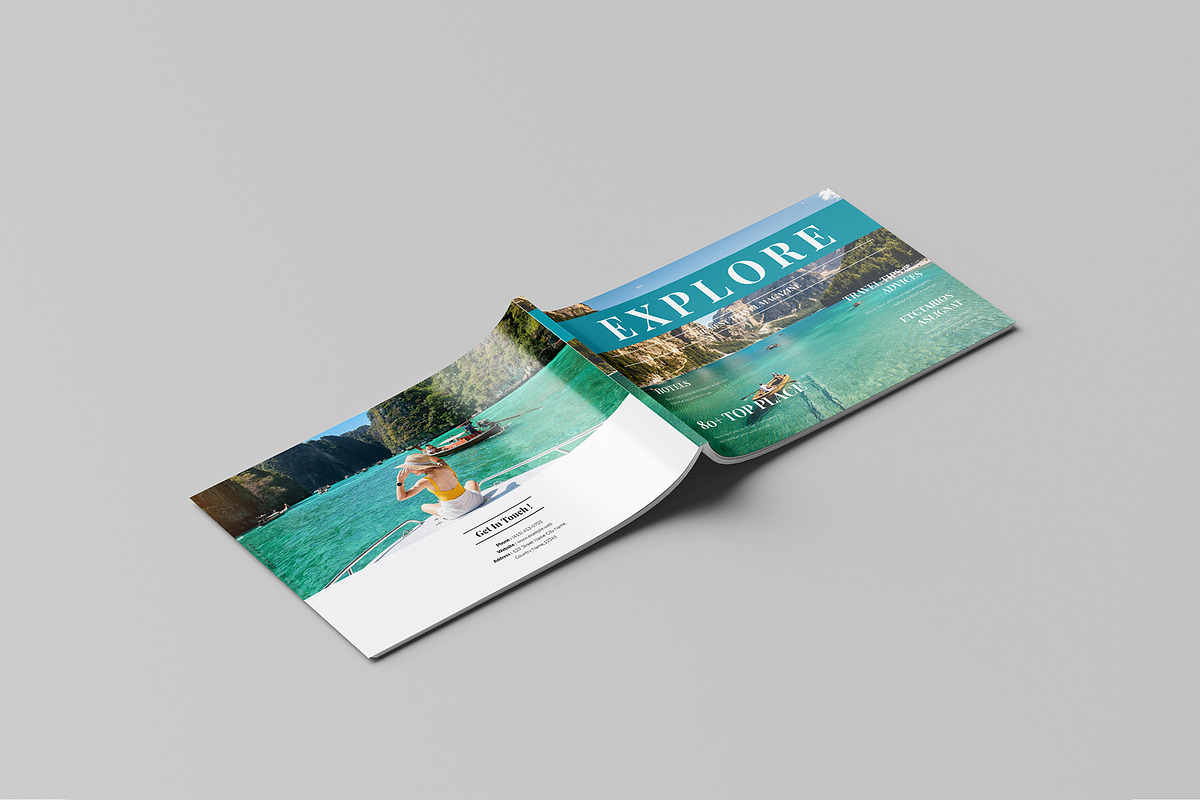 Travel Magazine Template Landscape, a Magazine Template by Cleffon_Graphic_Studio (Photo 11 of 11)
