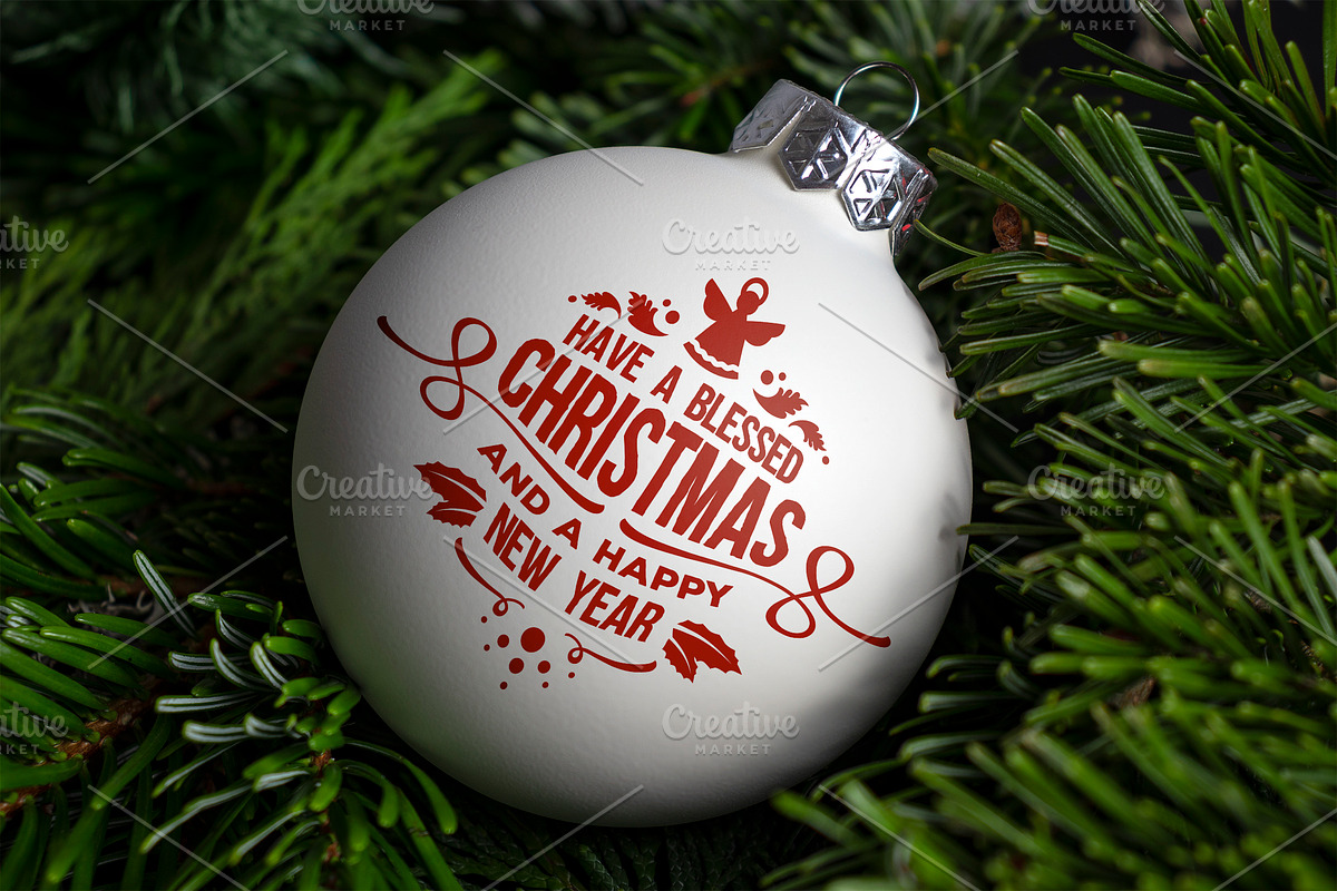 Christmas ball ornament mockup, a Mockup by Scredeck
