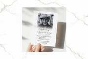 Funeral Invitation B&W Canva FR005, a Card Template by TyphoonStudio (Thumbnail 4 of 7)