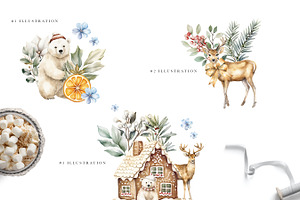 Christmas Magic Watercolor Clipart