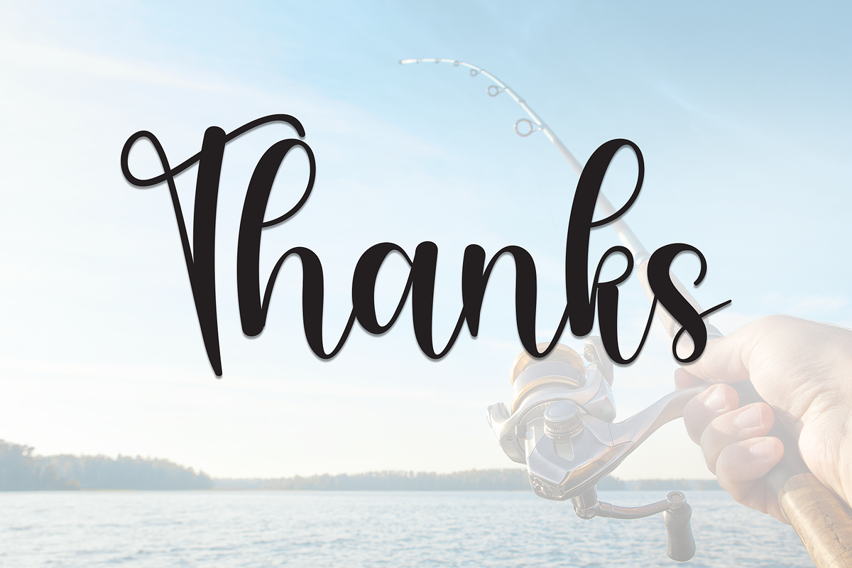 Fishing | Script Font, a Handwritten Font by Scratchones (Photo 8 of 8)