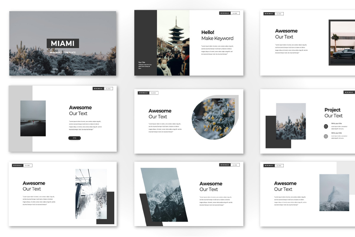 Miami Minimals Google Slide, a Presentation Template by Overcloud (Photo 2 of 4)