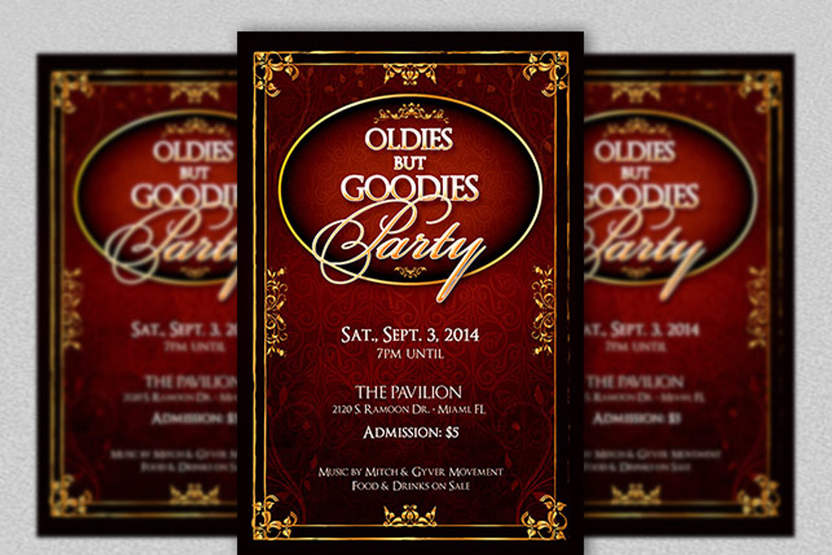 Oldies But Goodies Party Flyer, a Flyer Template by Godserv Designs (Photo 2 of 3)