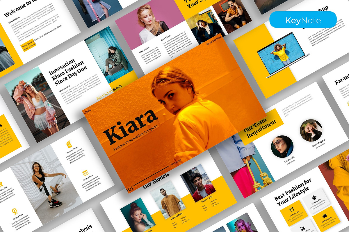 Kiara – Fashion Keynote Template, a Presentation Template by kreatifreya (Photo 1 of 5)