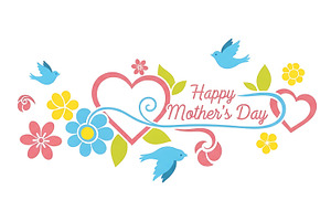 Colorful happy mothers day greeting, a Holiday Photo by Artonix